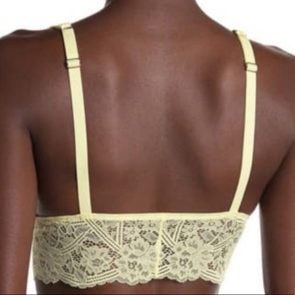 NWT $38 Free People Teegan Bralette Yellow XS S M Longline Soft Bra Daybreak - Picture 2 of 11